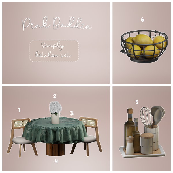 Alpha [PB] simply kitchen Set by pinkbaddie - The Sims 4 Custom Content