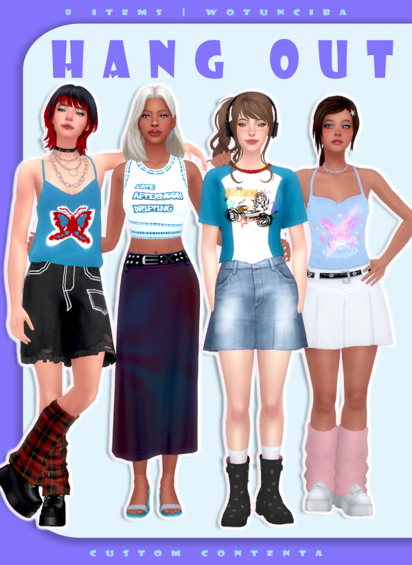 Mix Hang Out Set by simsfinds - The Sims 4 Custom Content