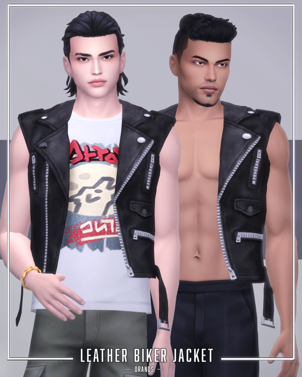 Maxis Match Leather Biker Jacket by simsfinds - The Sims 4 Custom Content