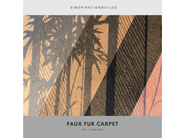 Mix Faux Fur Carpet by simspirationbuilds - The Sims 4 Custom Content