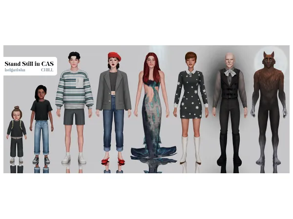 Mix Stand Still in CAS CHILL by simsfinds - The Sims 4 Custom Content