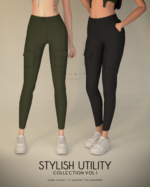 Mix Cargo Trousers Stylish Utility Collection by luxysims - The Sims 4 Custom Content