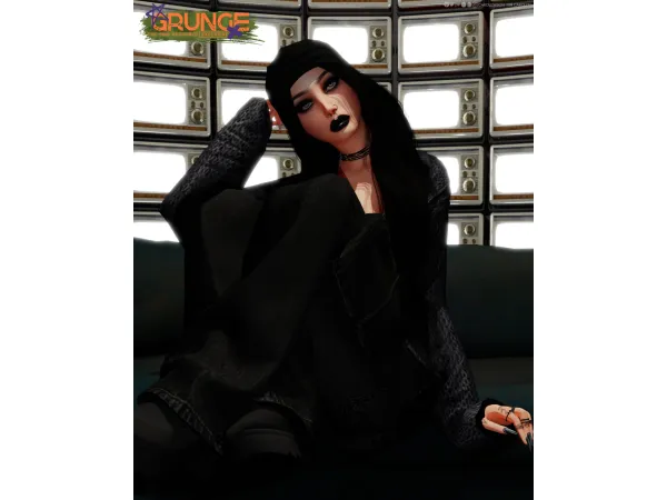 Grunge female makeup set