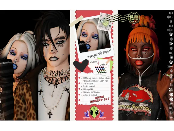 Alpha Onyx Makeup Set by unidentifiedsims - The Sims 4 Custom Content