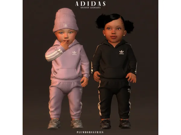 Mix ADIDAS outfit MAR 2024 (infant) by plumbobsnfries - The Sims 4 Custom Content
