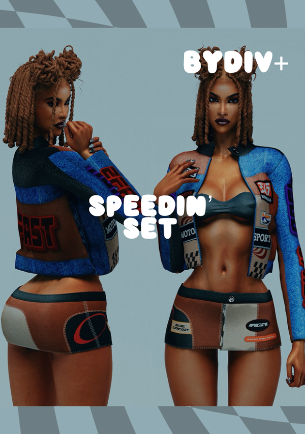 Alpha SPEEDIN' SET by simsfinds - The Sims 4 Custom Content