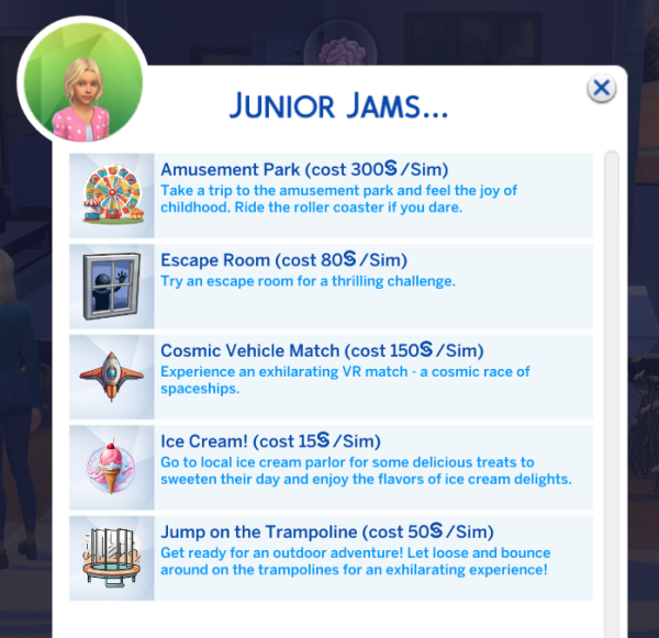 Maxis Match Junior Jams children activities and interactions by simsfinds - The Sims 4 Custom Content
