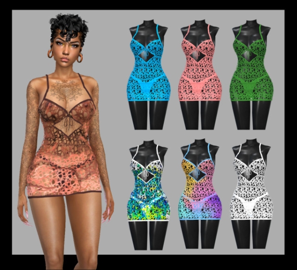 Alpha dress by fusionstylesims4 - The Sims 4 Custom Content