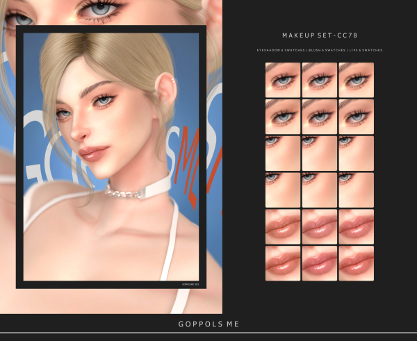 Alpha GPME GOLD MAKEUP SET CC78 by simsfinds - The Sims 4 Custom Content