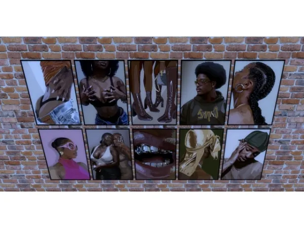 Alpha Posters by fusionstylesims4 - The Sims 4 Custom Content