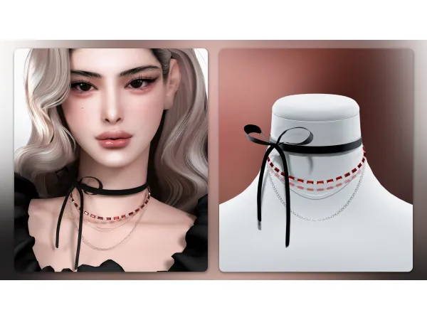 Alpha Alves Necklace by Chih - The Sims 4 Custom Content