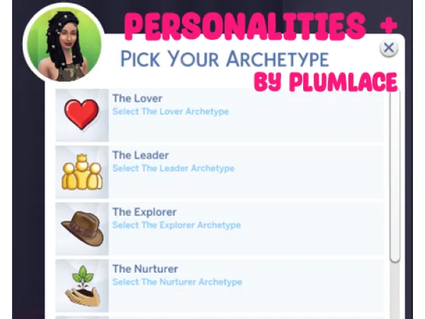 Maxis Match Personalities by plumlace - The Sims 4 Custom Content