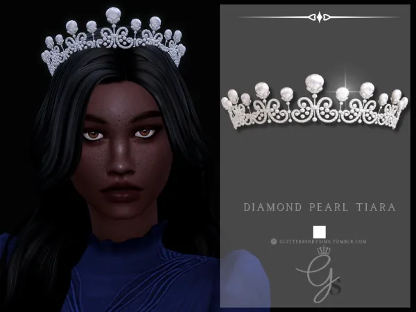 Mix Diamond Pearl Tiara by simsfinds - The Sims 4 Custom Content