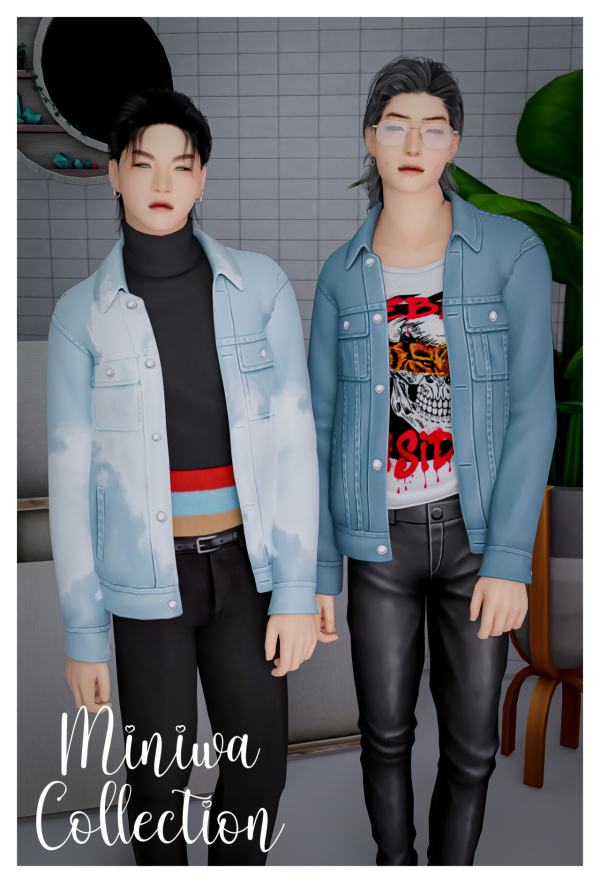 Mix INDIGO JACKET(REMAKE) by simsfinds - The Sims 4 Custom Content