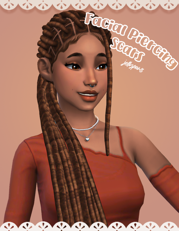 Maxis Match Facial Piercing Scars by simsfinds - The Sims 4 Custom Content