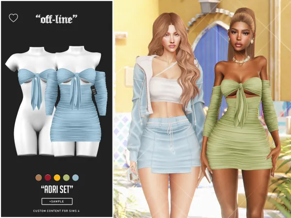 Alpha off line Adri set (sample) by bergdorfsims - The Sims 4 Custom Content