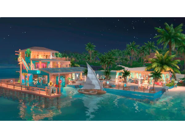 Maxis Match Port Sulani Beach Club (no ) by mamba_black - The Sims 4 Custom Content