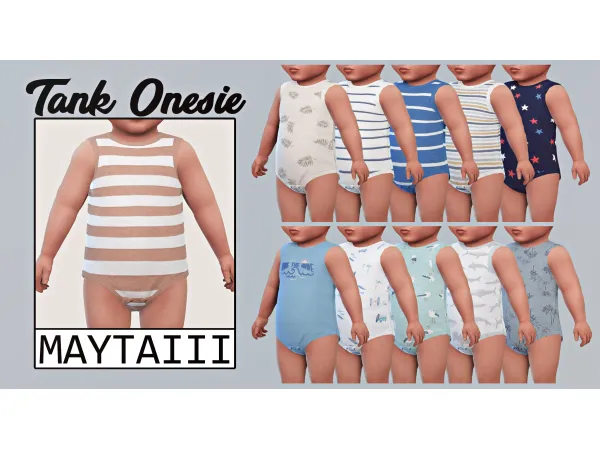 Maxis Match Tank onesie by maytaiii - The Sims 4 Custom Content
