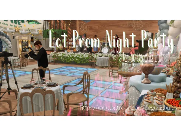 Mix Gift Prom Night Party Files Free by simsfinds - The Sims 4 Custom Content