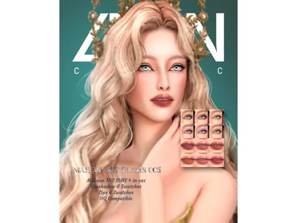 Mix LEAN MAKEUP SET GLAMS CC5 by Leansims - The Sims 4 Custom Content