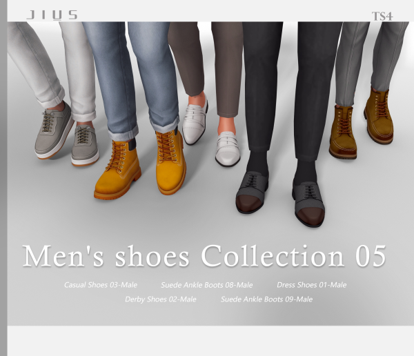 Mix Download Men's shoes Collection 05 by simsfinds - The Sims 4 Custom Content