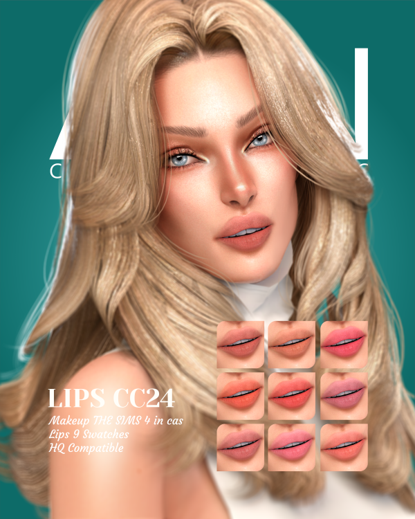 Alpha LEAN LIPS CC24 by simsfinds - The Sims 4 Custom Content
