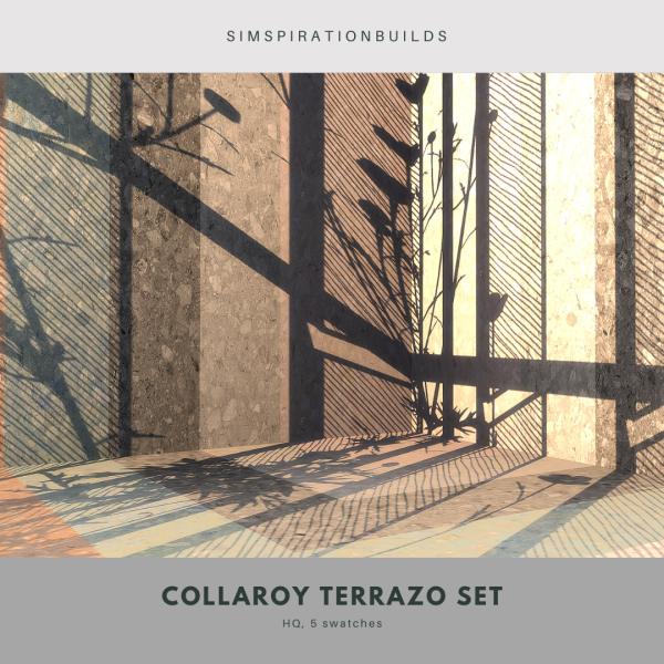 Mix Collaroy Terrazo Set by simsfinds - The Sims 4 Custom Content
