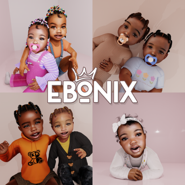 Mix Kiddie Hair Set by simsfinds - The Sims 4 Custom Content