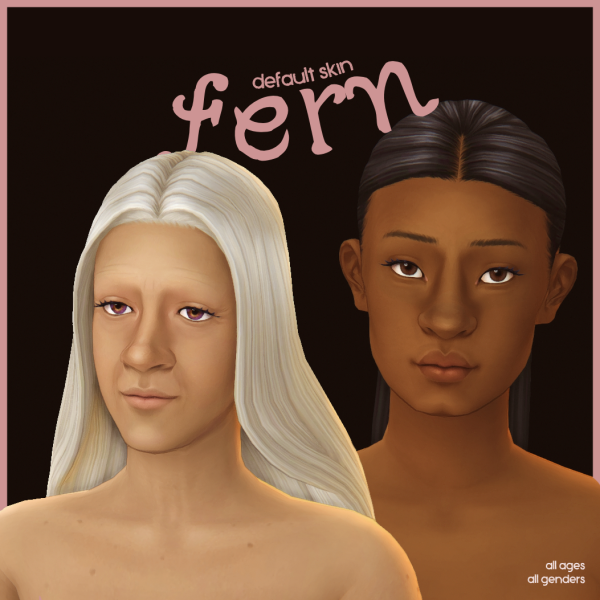 Maxis Match Mossylane_fern_defaults skin by simsfinds - The Sims 4 Custom Content