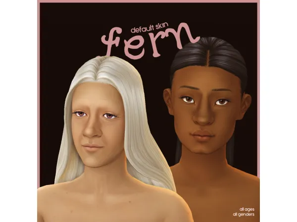 Maxis Match Mossylane_fern_defaults skin - The Sims 4 Custom Content