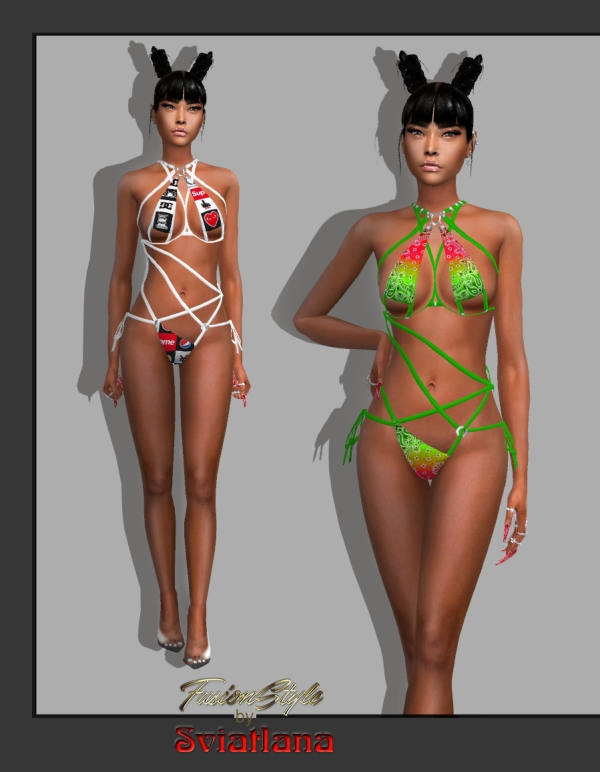 Alpha Swimsuit by fusionstylesims4 - The Sims 4 Custom Content