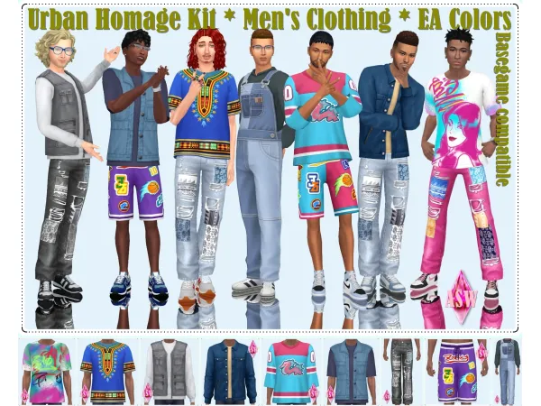 Maxis Match Urban Homage Kit Men's Clothing EA Colors by AnnettsSims4Welt - The Sims 4 Custom Content