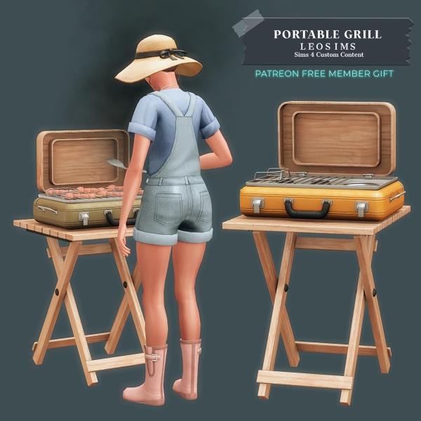 Mix Portable Grill by leosims4cc - The Sims 4 Custom Content