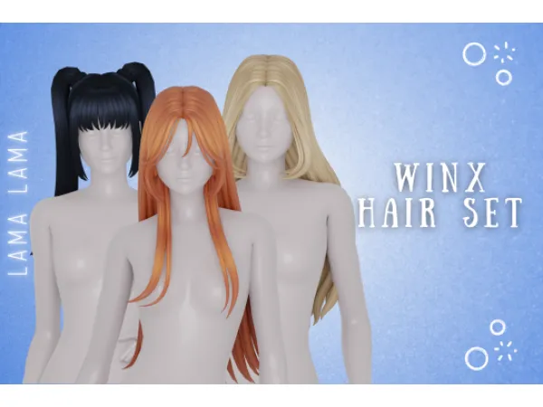 Maxis Match Winx Club Hair by lama_lama - The Sims 4 Custom Content