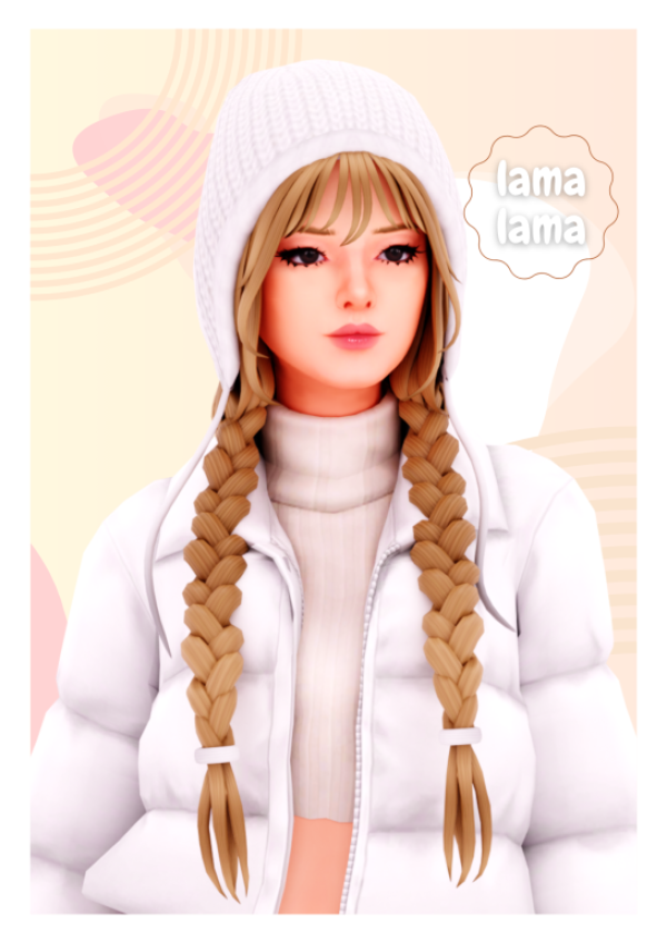 Maxis Match Hair Pam by lama_lama - The Sims 4 Custom Content