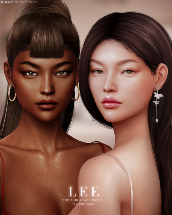 Alpha LEE FACE MASKS AND SKIN OVERLAY EARLY ACCESS by simsfinds - The Sims 4 Custom Content