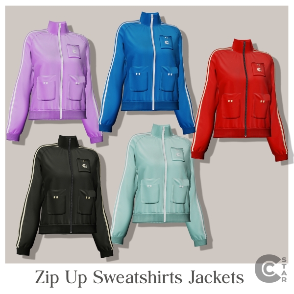 Alpha Run Jacket cool_content_star by cool_content_star - The Sims 4 Custom Content