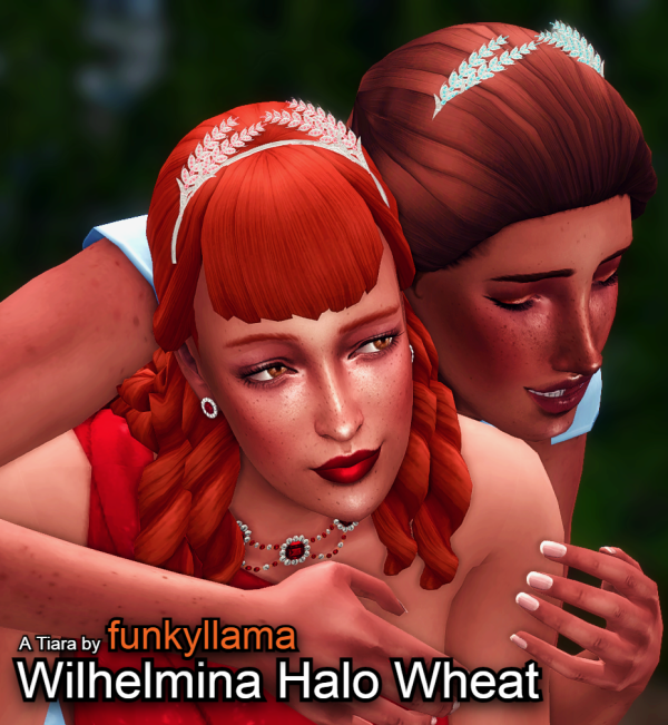 Mix Wilhelmina Halo Wheat Tiara by simsfinds - The Sims 4 Custom Content