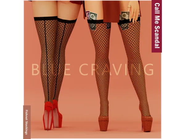 Mix Blue Craving Fishnet Stockings - The Sims 4 Custom Content