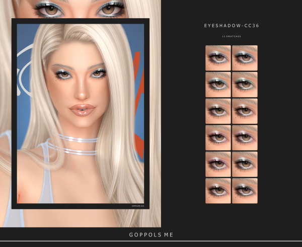 Alpha GPME GOLD Eyeshadow 36 by simsfinds - The Sims 4 Custom Content