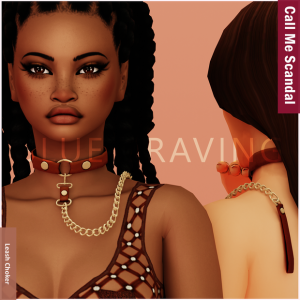 Mix Blue Craving Leash Choker by bluecraving - The Sims 4 Custom Content