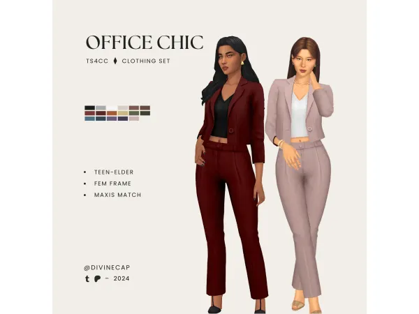 Maxis Match Office Chic Set - The Sims 4 Custom Content