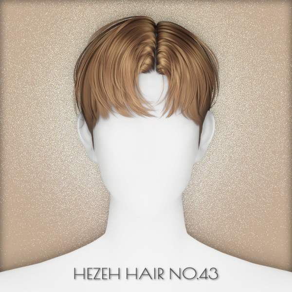Alpha [Hezeh]Hair_No43 by hezeh - The Sims 4 Custom Content