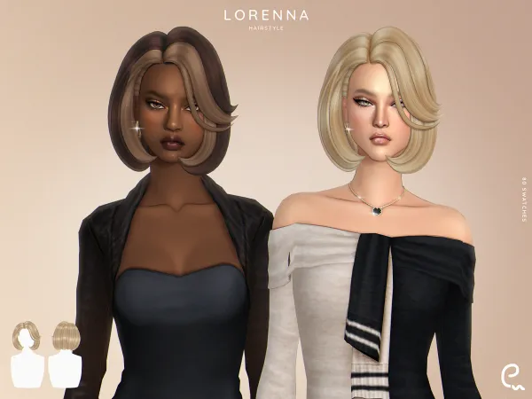 Maxis Match [EnriqueS4] Lorenna Hairstyle by simsfinds - The Sims 4 Custom Content