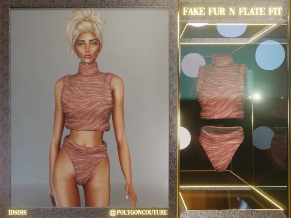 Mix Fake Fur Fit by polygoncouture - The Sims 4 Custom Content
