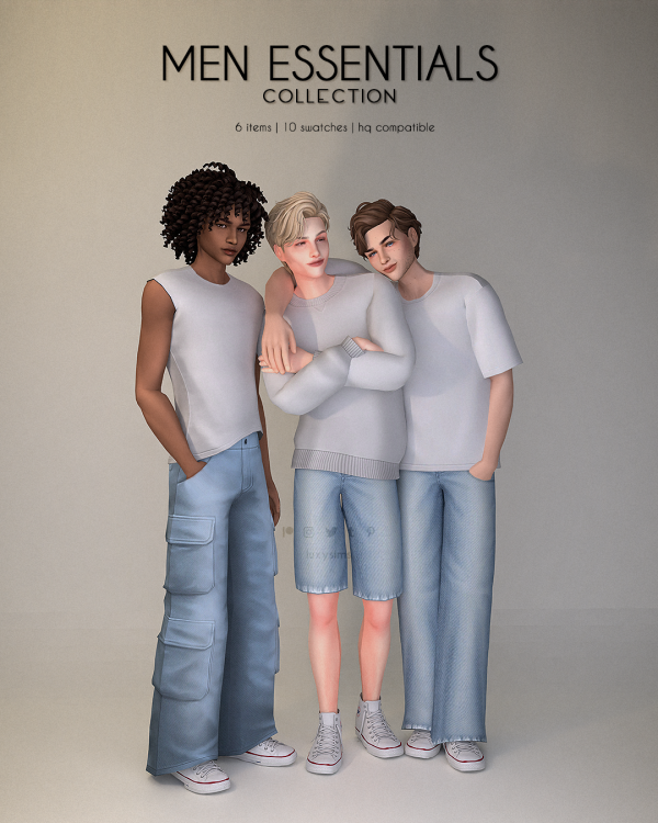 Mix Men Essentials Collection by luxysims - The Sims 4 Custom Content