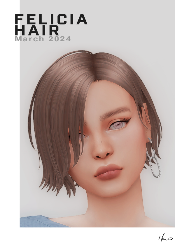 Mix Felicia Hair by simsfinds - The Sims 4 Custom Content