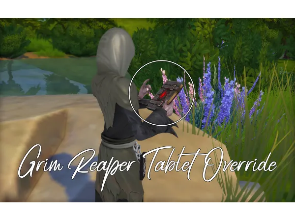Maxis Match Grim Reaper Tablet Override for Historical Saves (Cursed Book) by Naunakht - The Sims 4 Custom Content