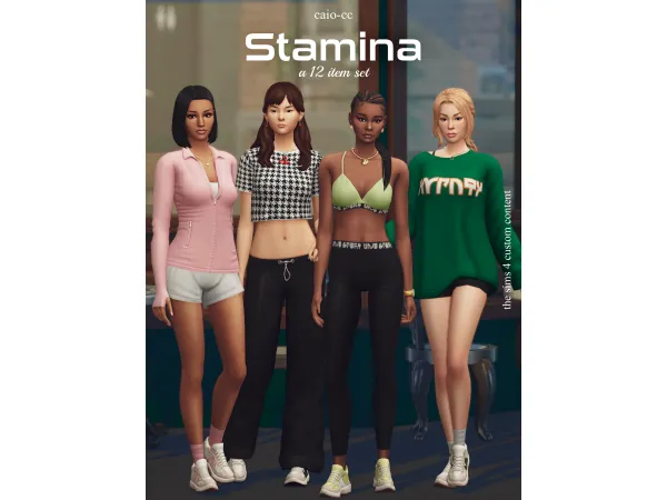 Maxis Match Stamina A 12 Items set by caiocc - The Sims 4 Custom Content