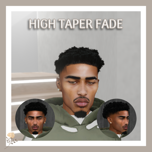 Alpha HIGH TAPER FADE by simsfinds - The Sims 4 Custom Content
